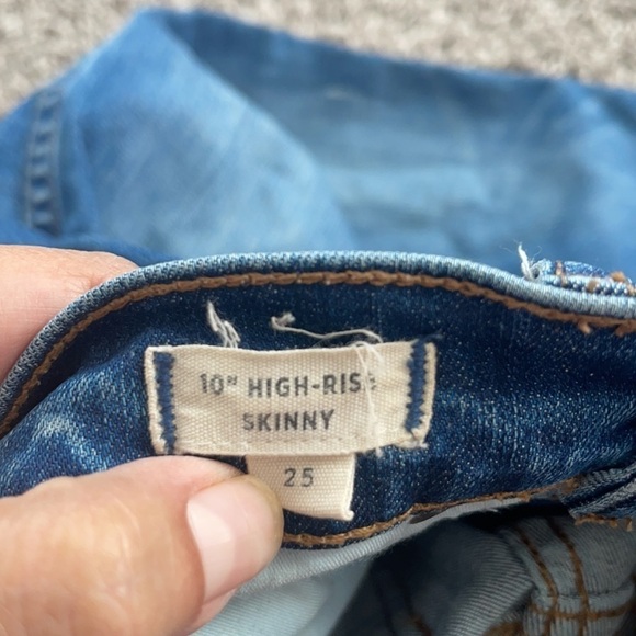 Madewell 10" High-Rise Skinny denim Jeans in Hayes Wash size 25 - Picture 9 of 9